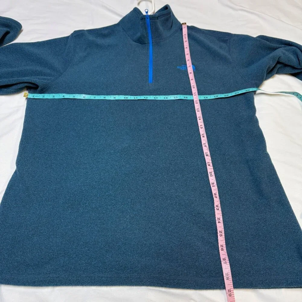The North Face‎ Men’s 1/4 Zip Fleece Pullover Large Blue Heather EUC